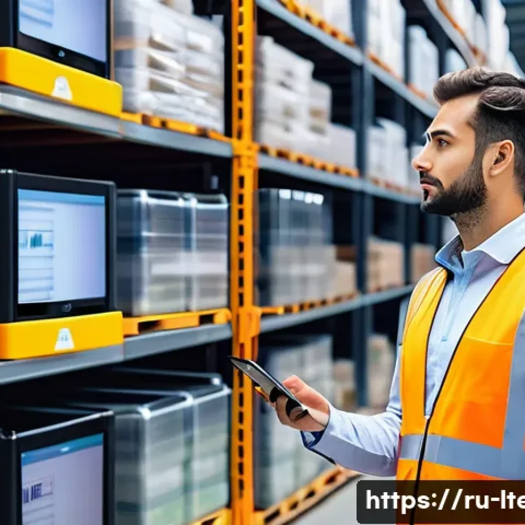 물류기술사 자격증의 취업 필수성 - A professional logistics engineer in a modern warehouse environment, wearing smart business casual a...