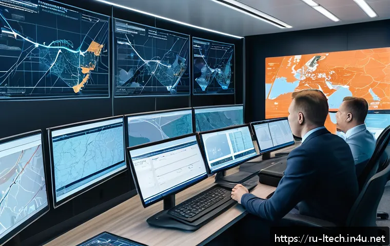 물류기술사 자격증과 물류 비용 절감 사례 - A detailed, realistic scene of a modern Russian logistics control center with large digital maps sho...