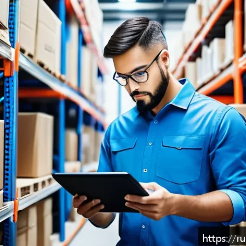 Home 30 물류기술사 시험의 응시자격과 조건 - A professional logistics specialist in a modern warehouse environment, wearing business casual attir...